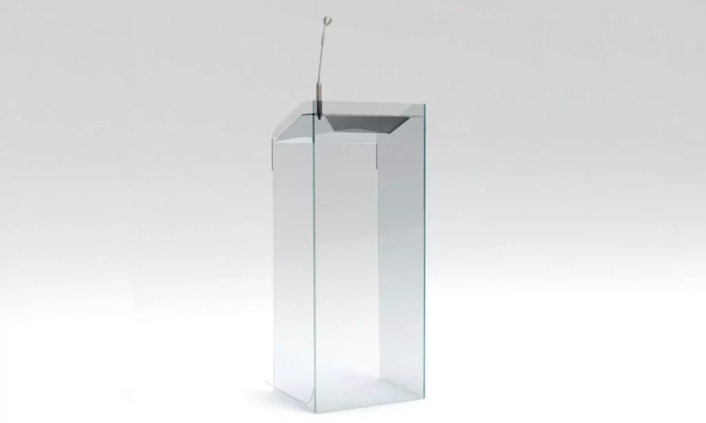 Przykładowa mównica wykonana z plexi