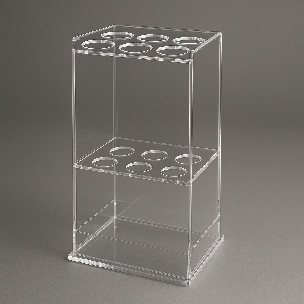 piętrowy stojak na wafle do lodów z plexi