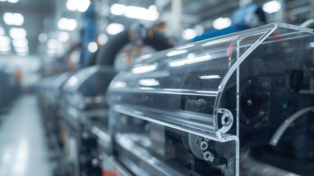 Osłony do maszyn z poliwęglanu – Rodzaje osłon: Płaskie, Gięte Jednobocznie, Dwubocznie Wielobocznie, Gabarytowe oraz Łukowe.