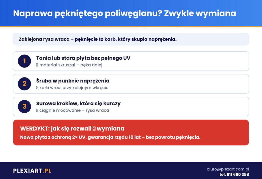 kiedy naprawiać a kiedy wymieniać poliwęglan